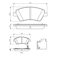 BOSCH 0 986 494 638 Bremsbelagsatz, Scheibenbremse