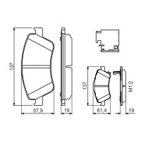 BOSCH 0 986 494 638 Bremsbelagsatz, Scheibenbremse