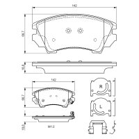 BOSCH 0 986 494 609 Bremsbelagsatz, Scheibenbremse