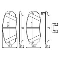 BOSCH 0 986 494 632 Bremsbelagsatz, Scheibenbremse