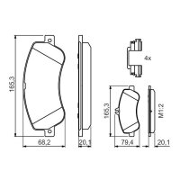 BOSCH 0 986 494 648 Bremsbelagsatz, Scheibenbremse