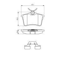 BOSCH 0 986 494 646 Bremsbelagsatz, Scheibenbremse