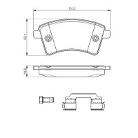 BOSCH 0 986 494 612 Bremsbelagsatz, Scheibenbremse