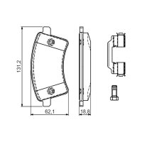 BOSCH 0 986 494 612 Bremsbelagsatz, Scheibenbremse