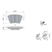 BOSCH 0 986 494 643 Bremsbelagsatz, Scheibenbremse