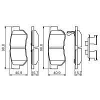 BOSCH 0 986 494 635 Bremsbelagsatz, Scheibenbremse