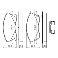 BOSCH 0 986 494 644 Bremsbelagsatz, Scheibenbremse