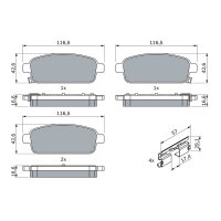 BOSCH 0 986 494 634 Bremsbelagsatz, Scheibenbremse