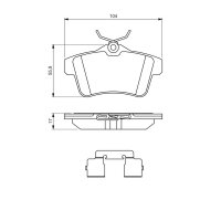BOSCH 0 986 494 640 Bremsbelagsatz, Scheibenbremse