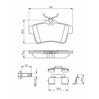 BOSCH 0 986 494 640 Bremsbelagsatz, Scheibenbremse