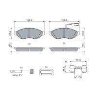 BOSCH 0 986 494 581 Bremsbelagsatz, Scheibenbremse