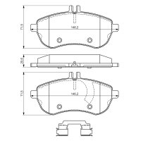 BOSCH 0 986 494 667 Bremsbelagsatz, Scheibenbremse