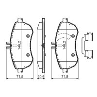 BOSCH 0 986 494 667 Bremsbelagsatz, Scheibenbremse