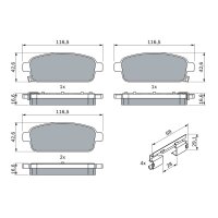 BOSCH 0 986 494 666 Bremsbelagsatz, Scheibenbremse