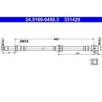 ATE 24.5169-0458.3 Bremsschlauch