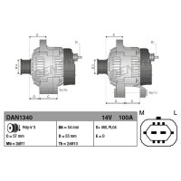 DENSO DAN1340 Generator