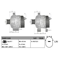 DENSO DAN1326 Generator
