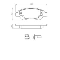 BOSCH 0 986 494 606 Bremsbelagsatz, Scheibenbremse