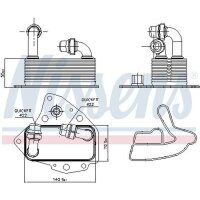 NISSENS 90803 Ölkühler, Motoröl
