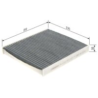 BOSCH 1 987 432 543 Filter, Innenraumluft