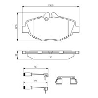 BOSCH 0 986 494 647 Bremsbelagsatz, Scheibenbremse