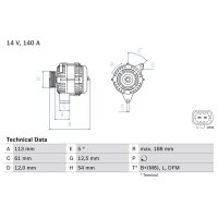 BOSCH 0 986 080 380 Generator
