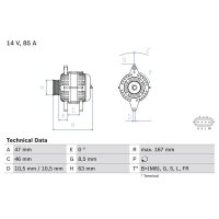 BOSCH 0 986 080 480 Generator
