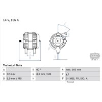 BOSCH 0 986 081 090 Generator