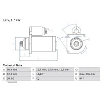 BOSCH 0 986 024 100 Starter