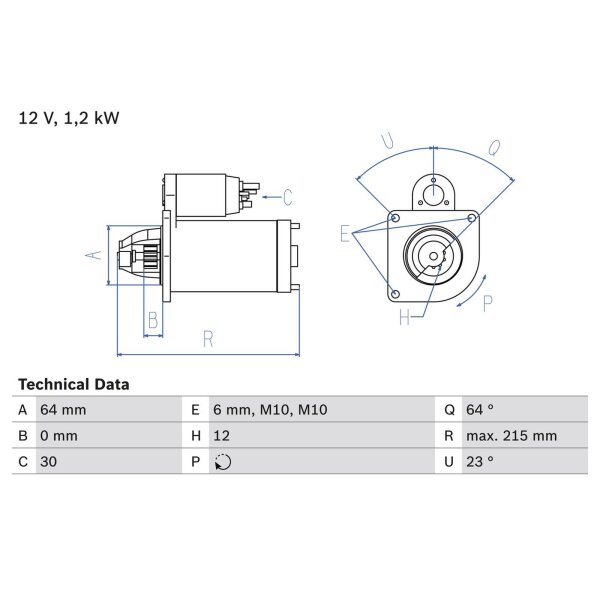 BOSCH 0 986 025 180 Starter
