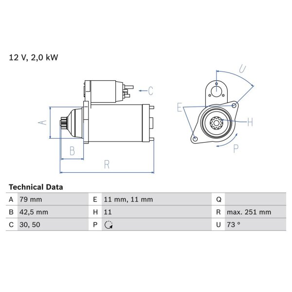 BOSCH 0 986 025 350 Starter