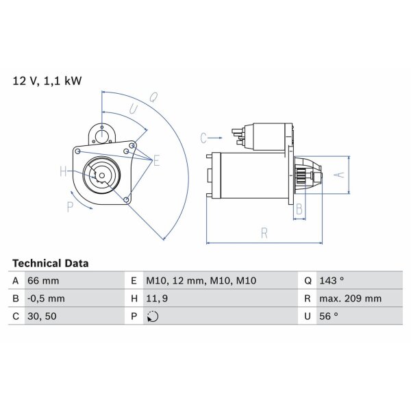 BOSCH 0 986 025 390 Starter