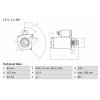 BOSCH 0 986 025 390 Starter