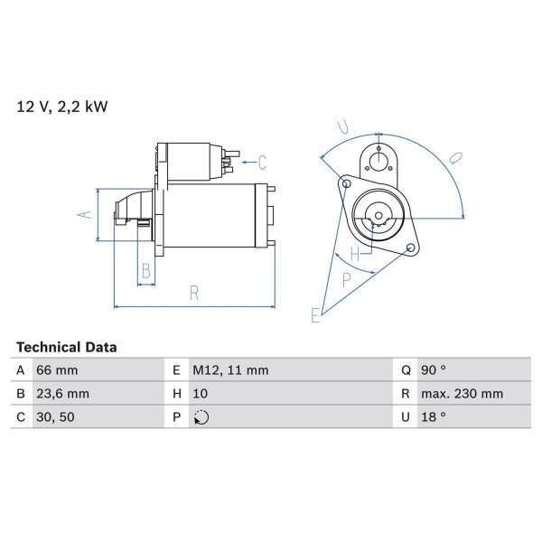 BOSCH 0 986 025 400 Starter