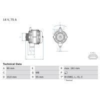 BOSCH 0 986 082 900 Generator