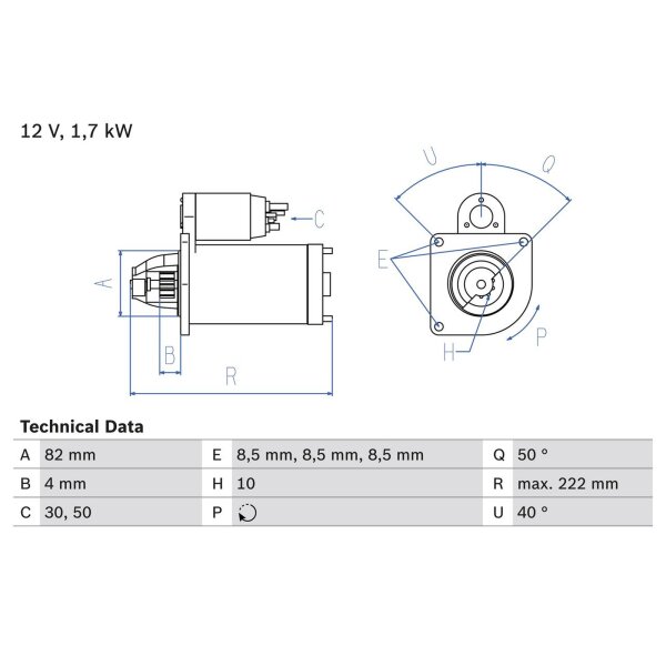 BOSCH 0 986 022 061 Starter