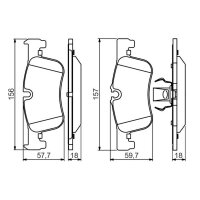BOSCH 0 986 494 561 Bremsbelagsatz, Scheibenbremse