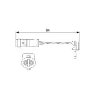 BOSCH 1 987 474 553 Warnkontakt, Bremsbelagverschleiß