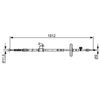 BOSCH 1 987 482 503 Seilzug, Feststellbremse