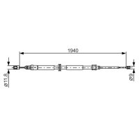 BOSCH 1 987 482 325 Seilzug, Feststellbremse