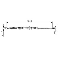 BOSCH 1 987 482 328 Seilzug, Feststellbremse