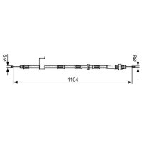 BOSCH 1 987 482 364 Seilzug, Feststellbremse