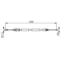 BOSCH 1 987 482 388 Seilzug, Feststellbremse