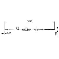 BOSCH 1 987 482 519 Seilzug, Feststellbremse