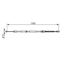 BOSCH 1 987 482 539 Seilzug, Feststellbremse