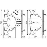 BOSCH 0 986 494 540 Bremsbelagsatz, Scheibenbremse