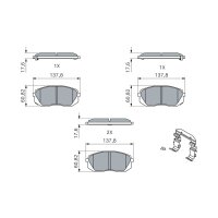 BOSCH 0 986 494 559 Bremsbelagsatz, Scheibenbremse