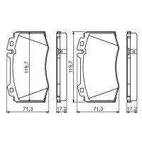 BOSCH 0 986 494 576 Bremsbelagsatz, Scheibenbremse