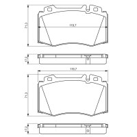 BOSCH 0 986 494 576 Bremsbelagsatz, Scheibenbremse