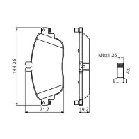 BOSCH 0 986 494 662 Bremsbelagsatz, Scheibenbremse